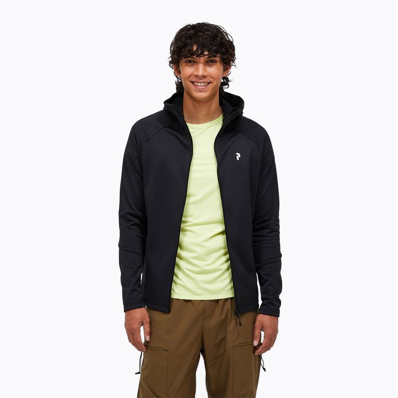 Herren-Hoodie Peak Performance Rider Essentials Zip Hood black/black 4