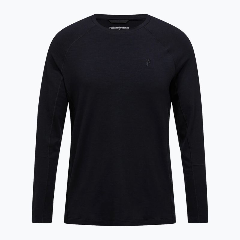Herren Thermo-Longsleeve Peak Performance Magic Crew Wool-Blend Baselayer black/black 3
