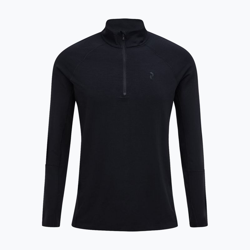 Herren Funktionsshirt langärmlig Peak Performance Magic Half Zip Wool-Blend Baselayer black/black 3