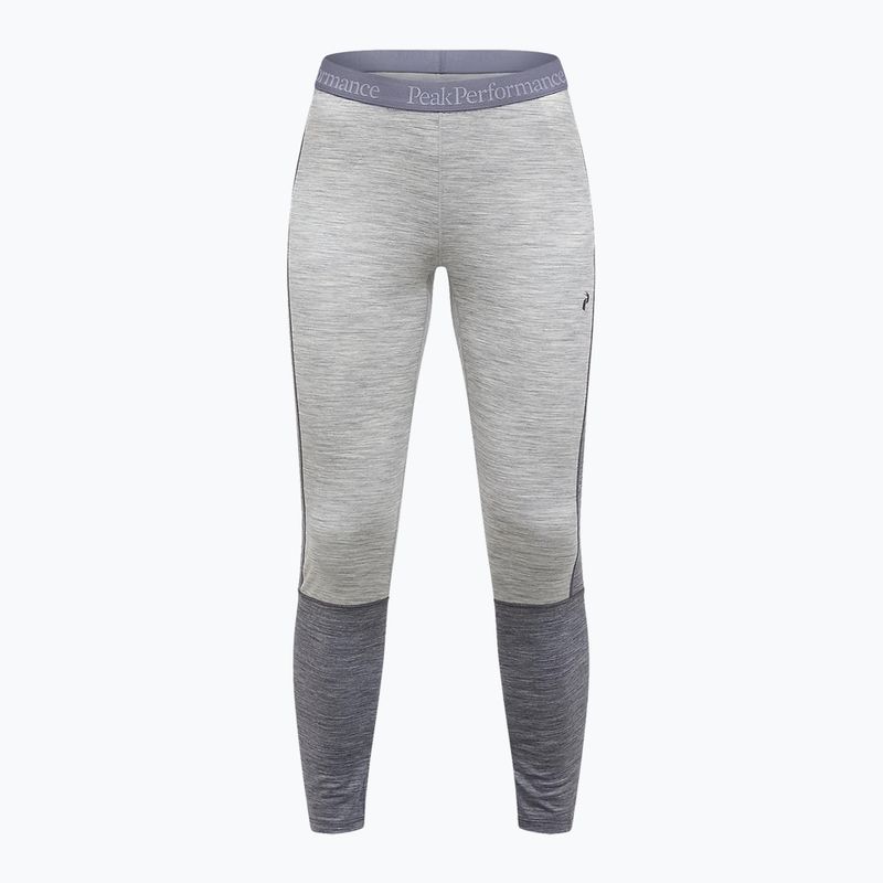 Damen Thermounterhose Peak Performance Peak Performance Magic 7/8 Long Johns Wool-Blend Baselayer med grey melange/melange grey 3