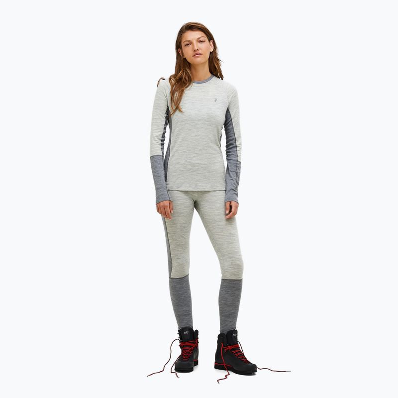 Damen-Thermoaktivshirt Peak Performance Magic Crew Wool-Blend Baselayer med grey melange 2