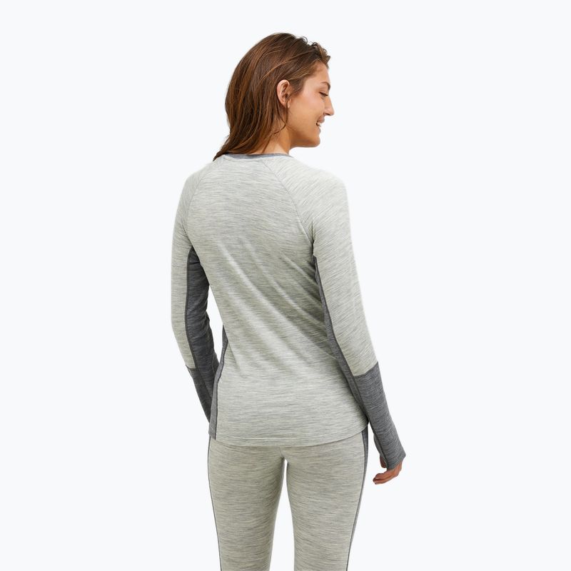 Damen Thermo-Langarmshirt Peak Performance Magic Crew Wool-Blend Baselayer medium grey melange 3