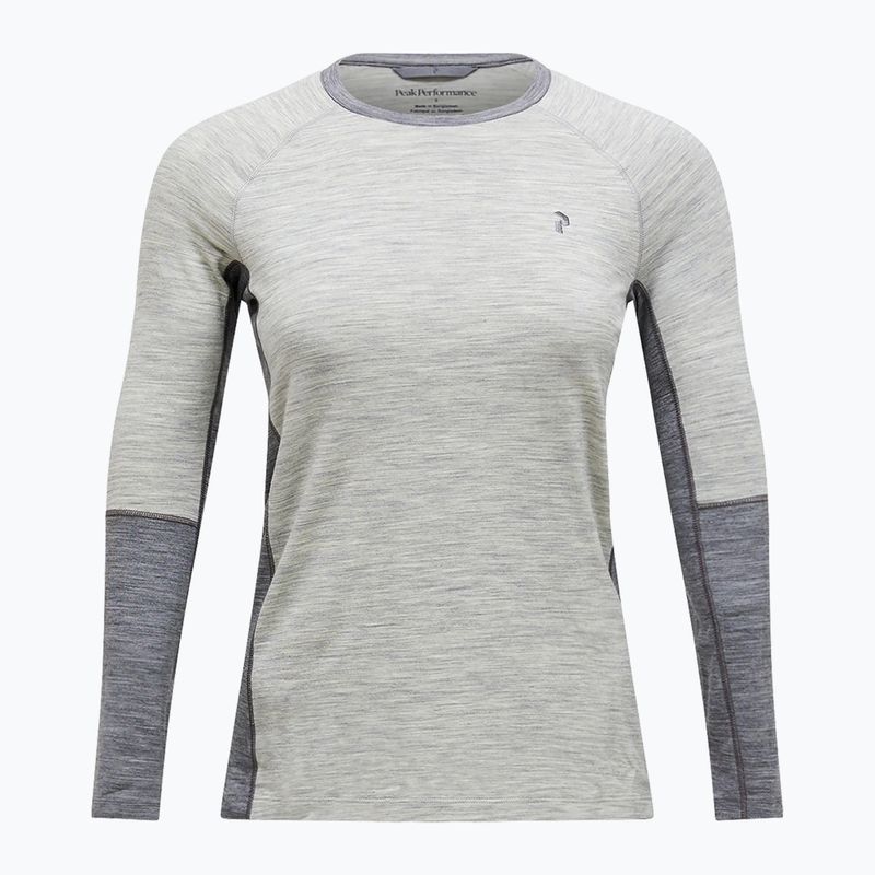 Damen Thermo-Langarmshirt Peak Performance Magic Crew Wool-Blend Baselayer medium grey melange 4