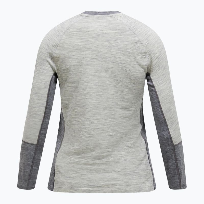 Damen Thermo-Langarmshirt Peak Performance Magic Crew Wool-Blend Baselayer medium grey melange 5