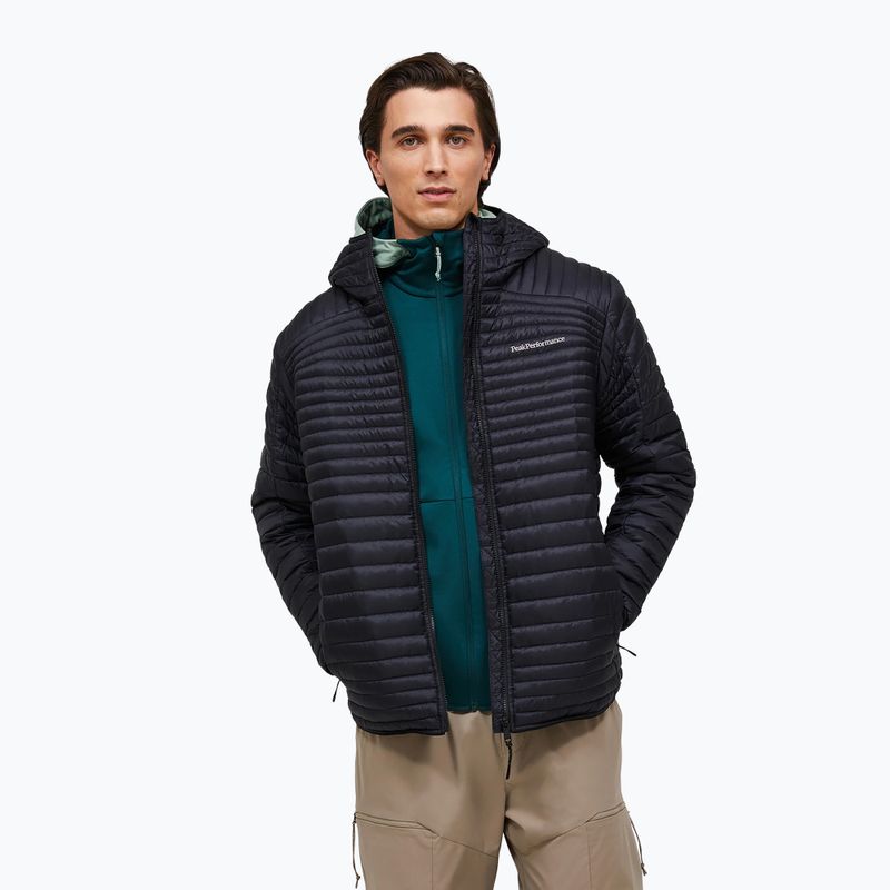 Gefütterte Herrenjacke Peak Performance Monolight Insulated Hood black