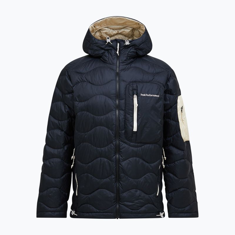 Herren-Daunenjacke Peak Performance Helium Utility Down Hood black/sand fog