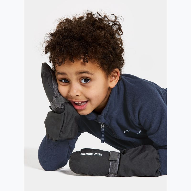 Didriksons Biggles Kinder Skihandschuhe Fäustlinge schwarz 2