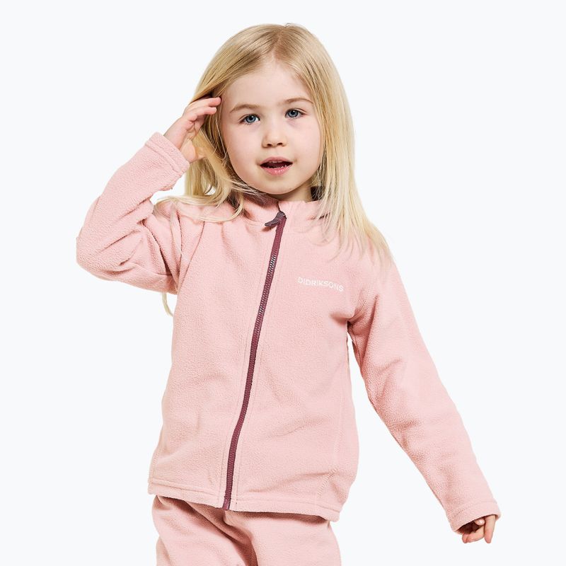 Sweatshrit Hoodie Kinder Didriksons Monte Fz dusty pink