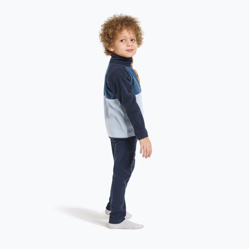 Didriksons Monte Half Button Kinder Fleece-Sweatshirt Wolke blau 4