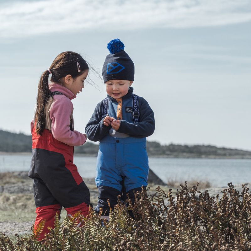 Didriksons Monte Half Button Kinder Fleece-Sweatshirt Wolke blau 12