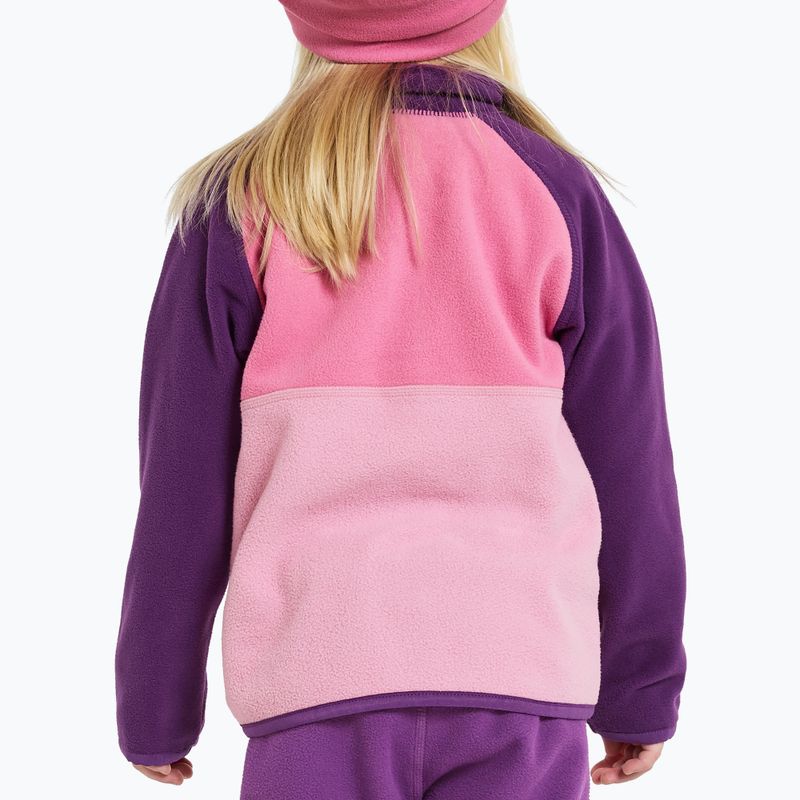 Didriksons Monte Half Button Kinder Fleece-Sweatshirt hell heather pink 7