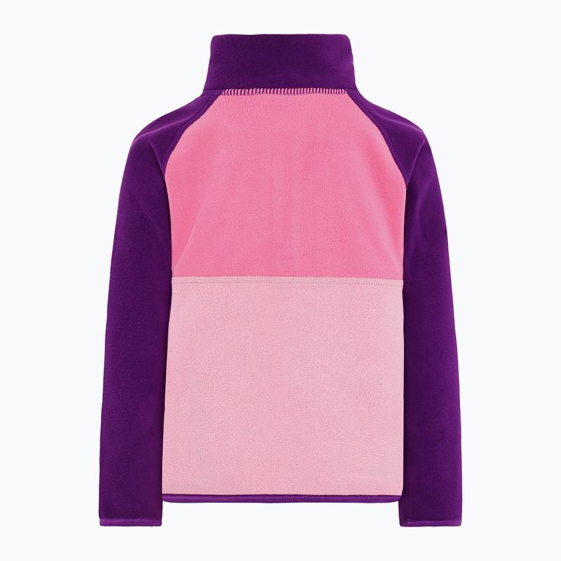 Didriksons Monte Half Button Kinder Fleece-Sweatshirt hell heather pink 9