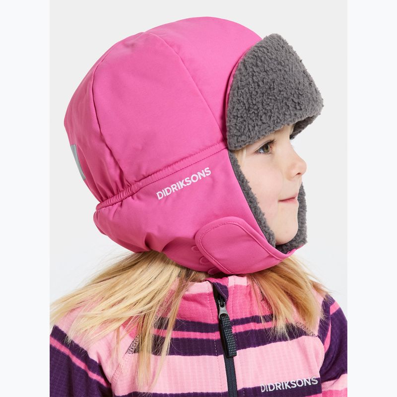 Didriksons Biggles süße rosa Kindermütze für den Winter 3