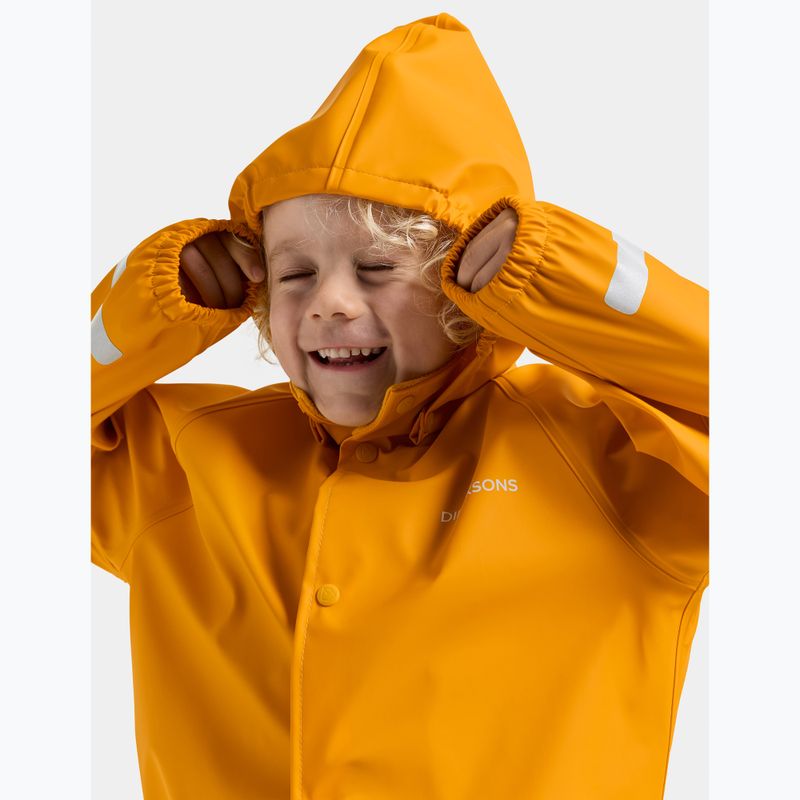 Regenjacke Kinder Didriksons Slaskeman oat yellow 6