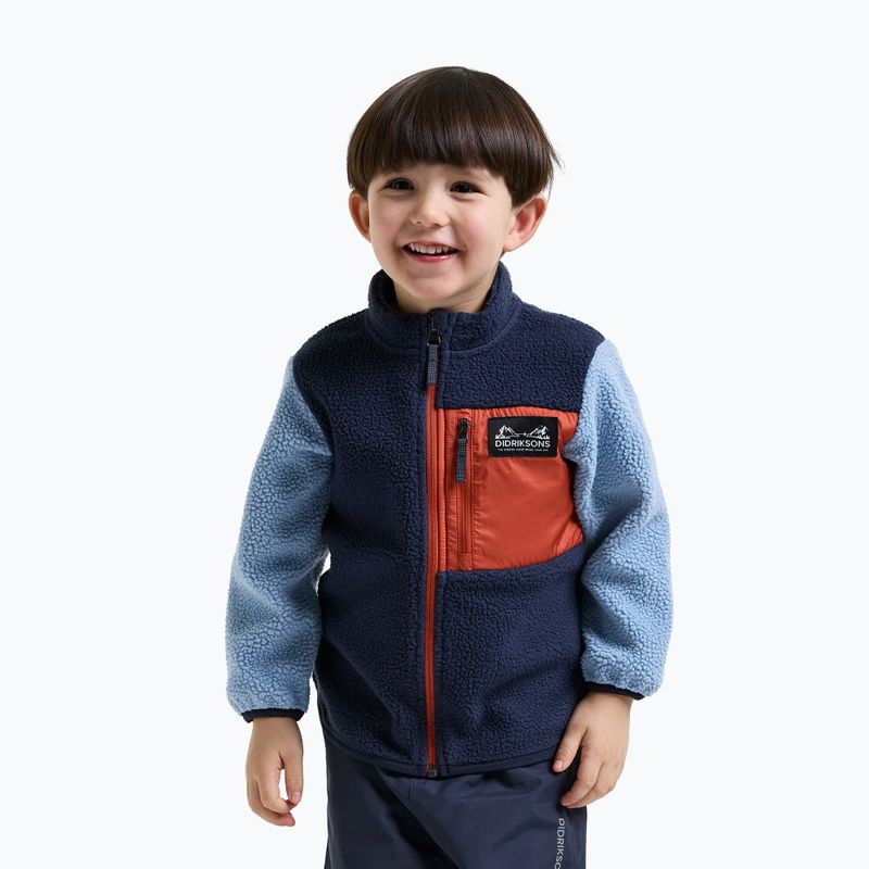 Kinder Fleecejacke Didriksons Anten 2 Fz winter blue 3