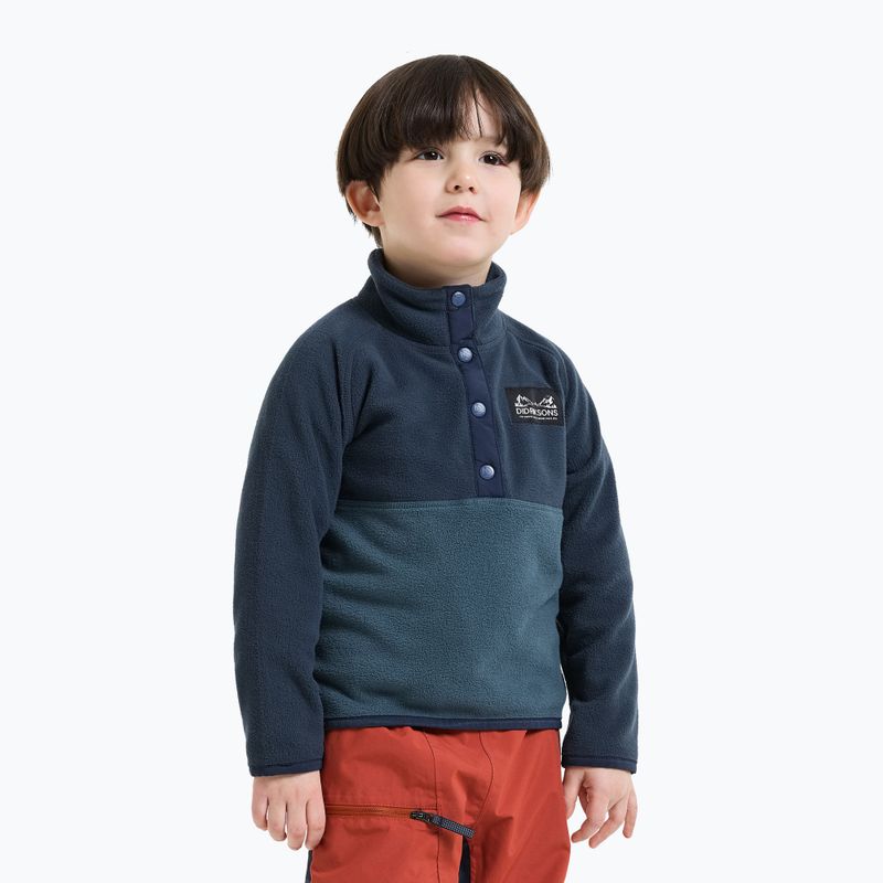 Kinder Fleecejacke Didriksons Monte 6 Half Button mountain blue 3