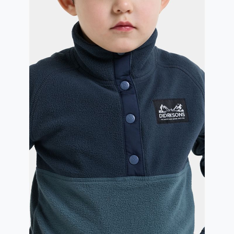 Kinder Fleecejacke Didriksons Monte 6 Half Button mountain blue 8