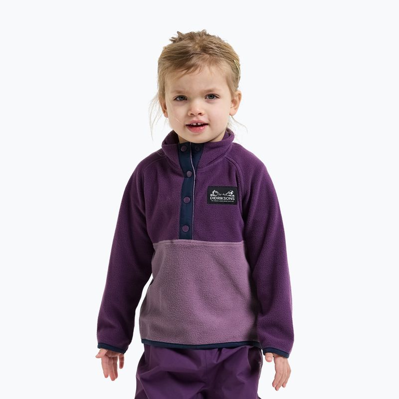 Kinder Fleecejacke Didriksons Monte 6 Half Button northern purple 3
