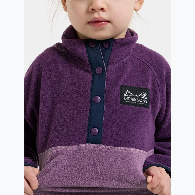 Kinder Fleecejacke Didriksons Monte 6 Half Button northern purple 7