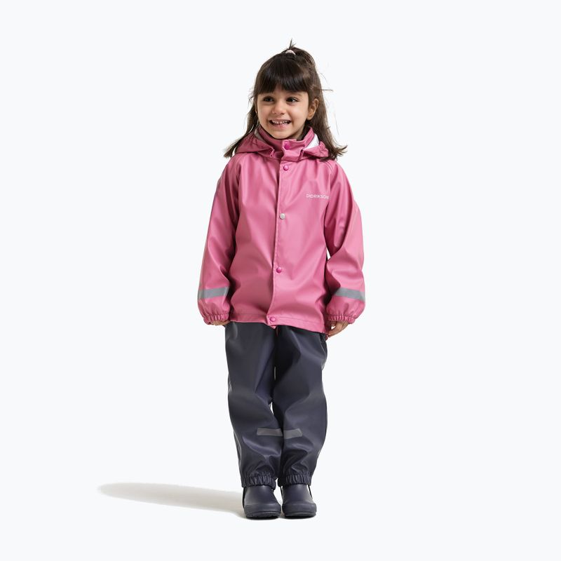 Kinder-Regenanzug Didriksons Slaskeman 4 heather pink 3
