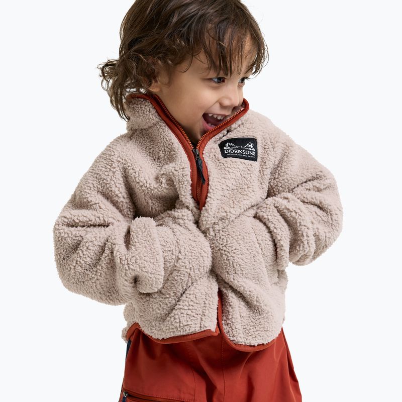 Kinder Fleecejacke Didriksons Gibbsc 2 Fz beach beige/rust 3