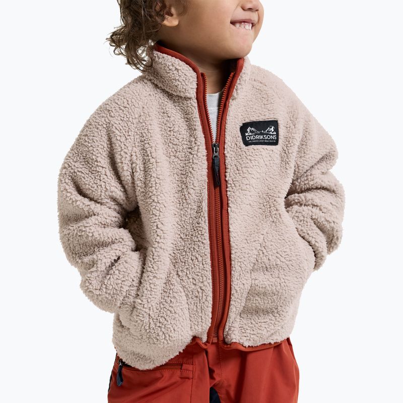 Kinder Fleecejacke Didriksons Gibbsc 2 Fz beach beige/rust 8