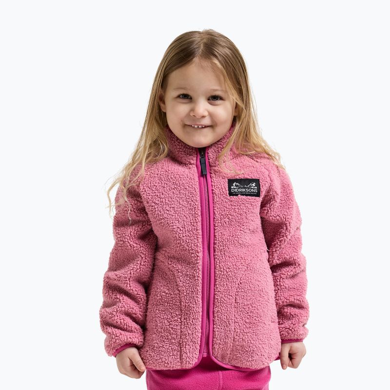 Kinder Fleecejacke Didriksons Gibbsc 2 Fz heather pink/cactus pink