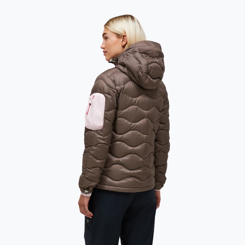 Damen-Daunenjacke Peak Performance Helium Utility Down terrain tan/mountain blush 3