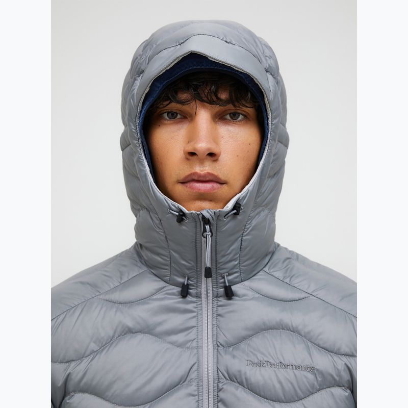 Herren-Daunenjacke Peak Performance Helium Down Hood lt grey/antarctica 3