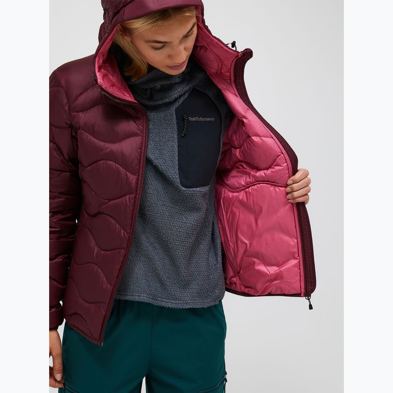 Damen-Daunenjacke Peak Performance Helium Down Hood Porto/Mountain Blush 4