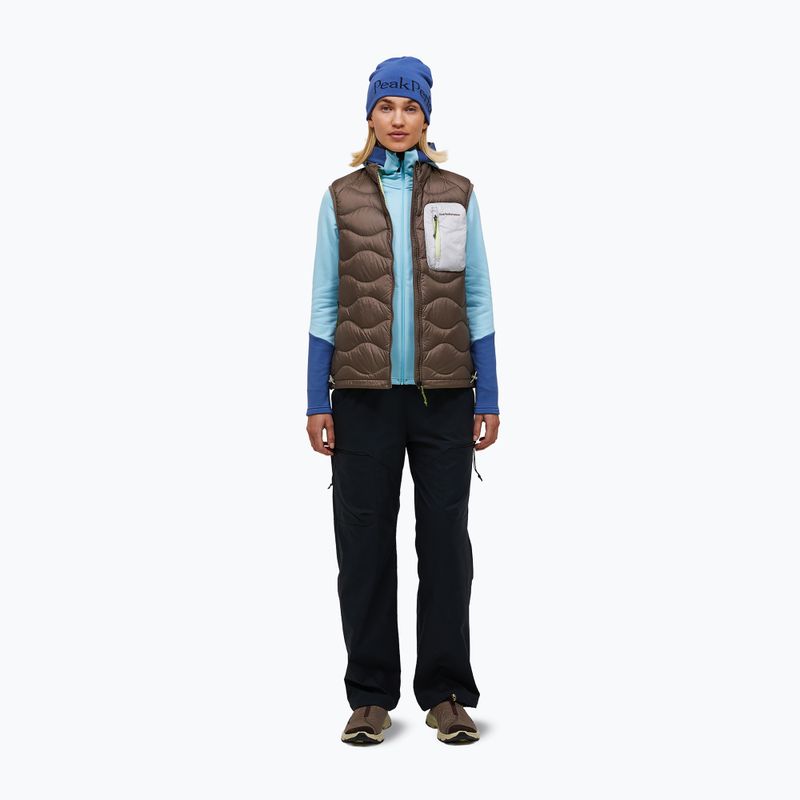 Damenweste Peak Performance Helium Utility Down terrain tan/antarctica 2