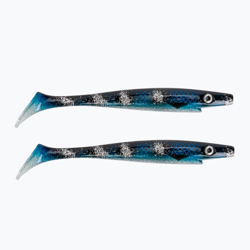 Strike Pro Pig Shad Jr Gummiköder 2 Stück blau/schwarz TEV-SP172C-131