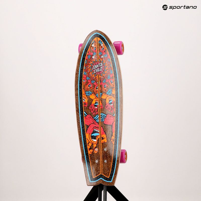 Cruiser Skateboard Santa Cruz Cruzer Mandala Hand Shark 8.8 braun 124573 11