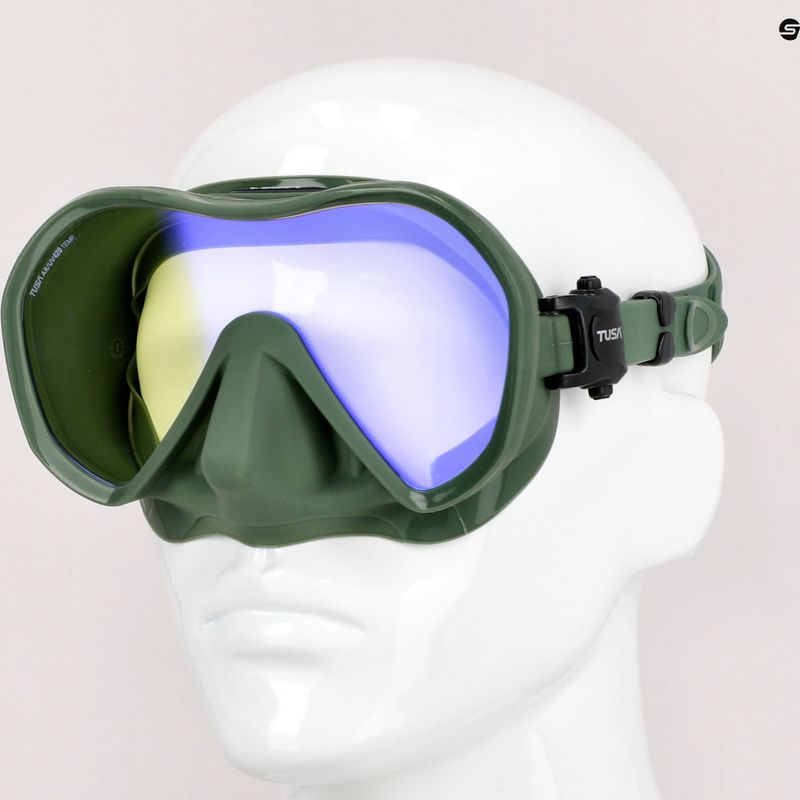 Tusa Zeense Pro Tauchmaske grün-blau M1010S 8