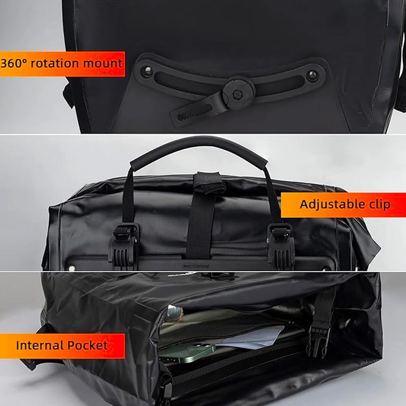 Fahrradtaschen Rockbros 30140022001 Bicycle Pannier Bag 2pcs black 2