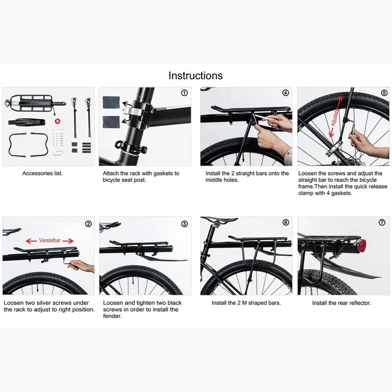 Fahrradgepäckträger Rockbros 33210004001 Bike Rear Rack black 3
