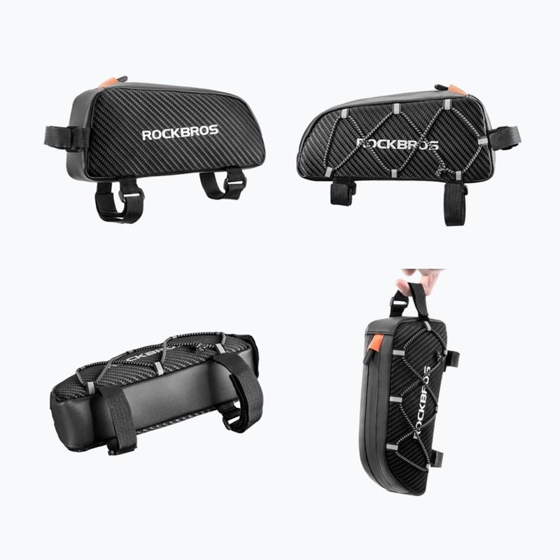 Rahmentasche fürs Fahrrad Rockbros 039BK Bike Tube Bag 1 l black 2