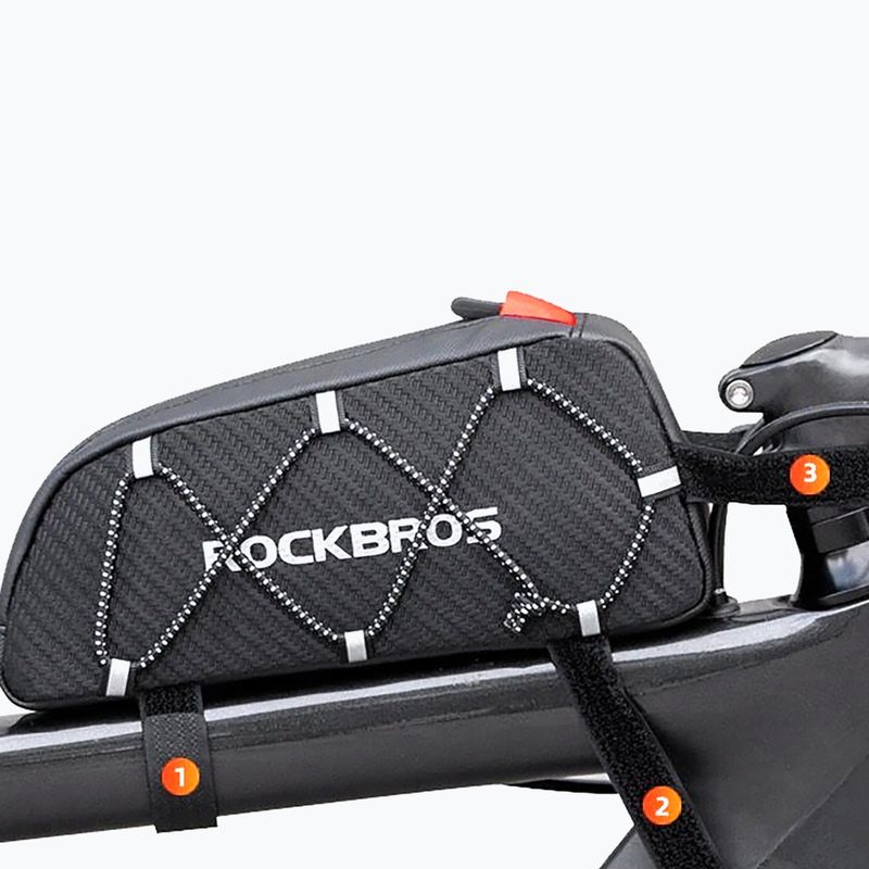 Rahmentasche fürs Fahrrad Rockbros 039BK Bike Tube Bag 1 l black 4