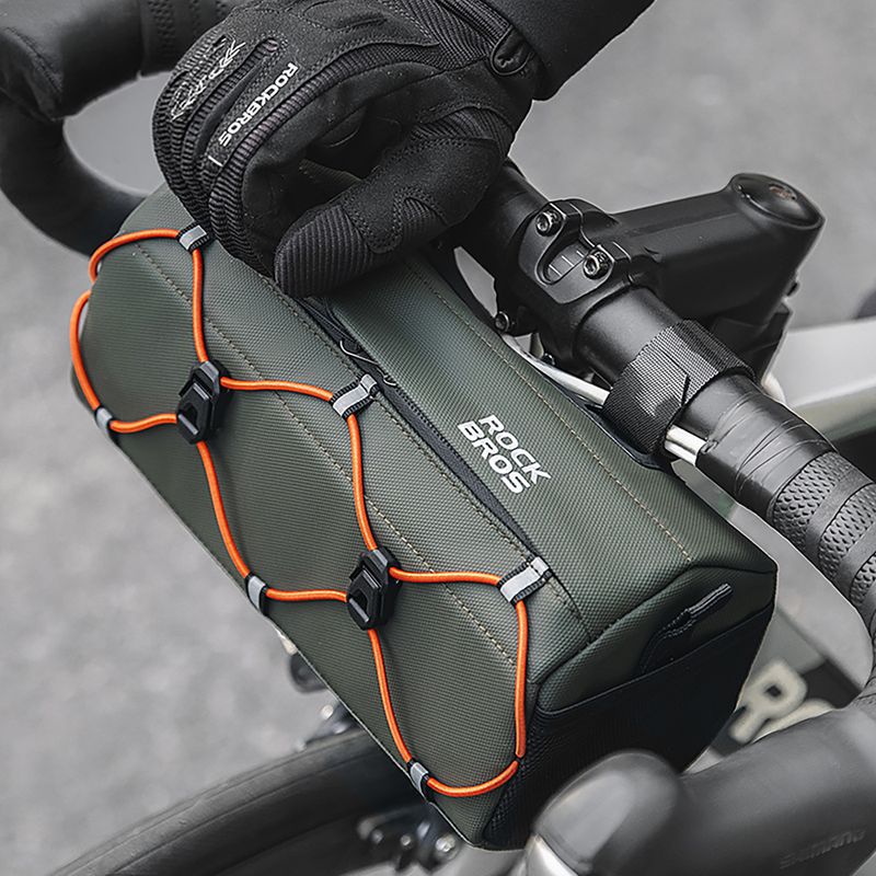 Lenker-Fahrradtasche Rockbros 30110054 Bike Front Bag 2,2 l army green 3