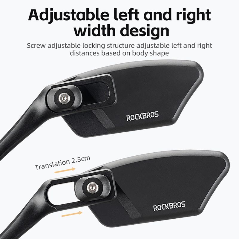 Fahrradspiegel Rockbros 26210007001 Mirror 1 pcs Left black 3