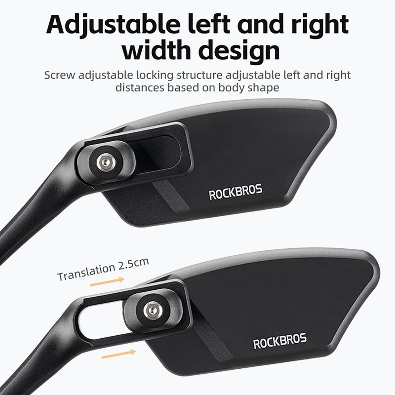 Fahrradspiegel Rockbros 26210007002 Mirror 1 pcs Right black 3