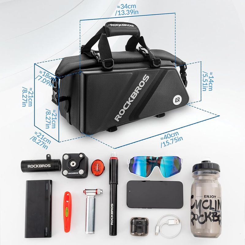 Rockbros Fahrradträger Tasche 30140090 11,6 l schwarz 3