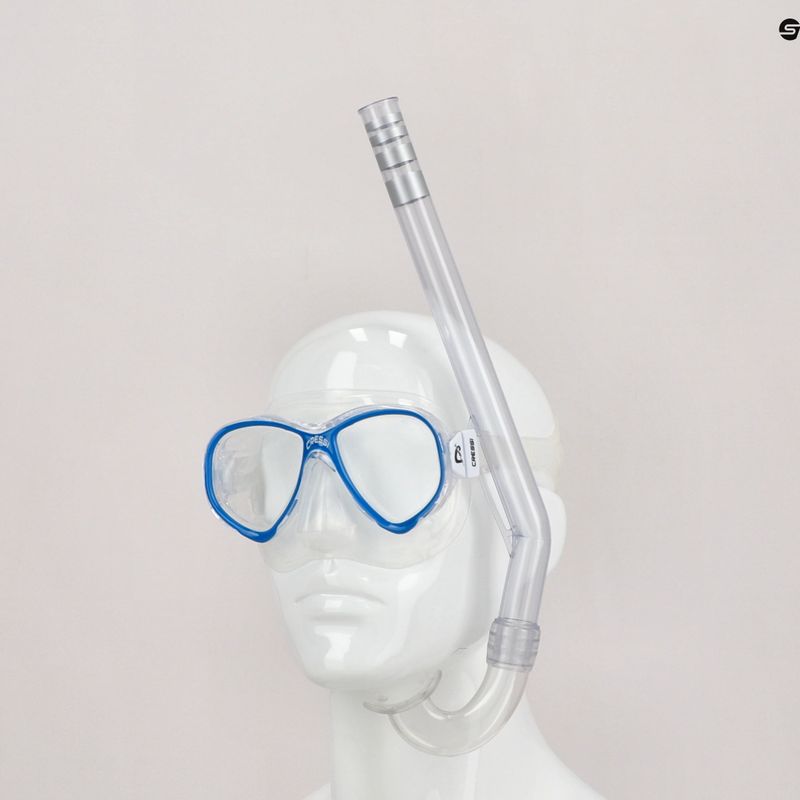 Cressi Kinderschnorchelset Perla Jr Maske + Minigringo Schnorchel klar blau DM101220 10