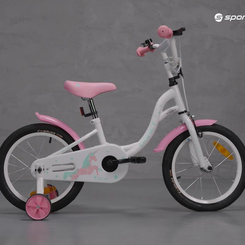 Kinderfahrrad Romet Tola 16 weiß und rosa 7