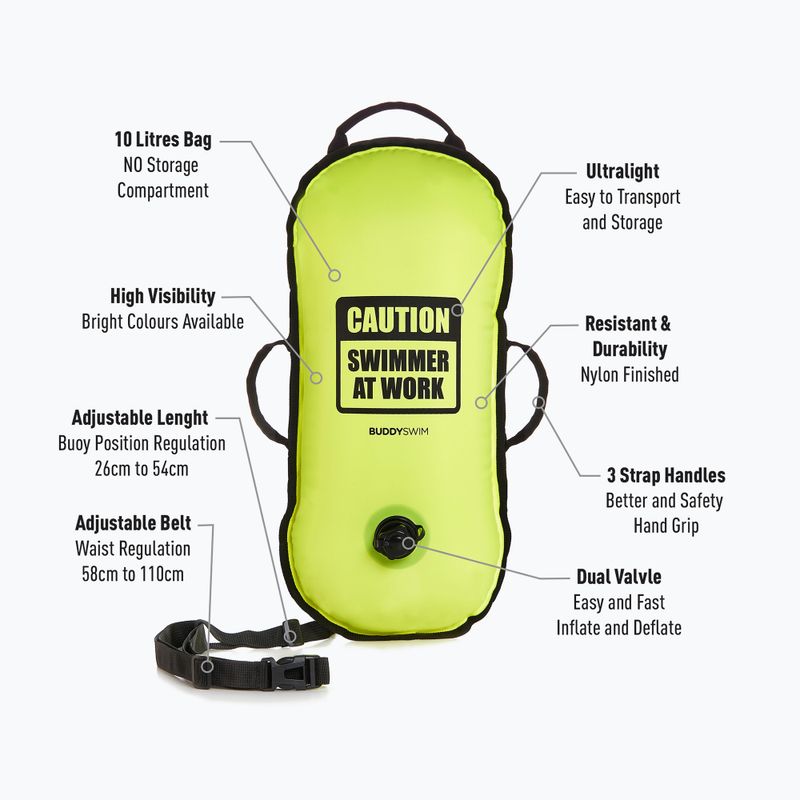 Rettungsboje BuddySwim Ultralight CSW 10 l yellow 2
