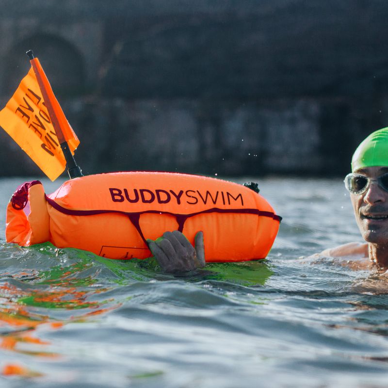 Rettungsboje BuddySwim Dry Bag with Flag 28 l orange 3