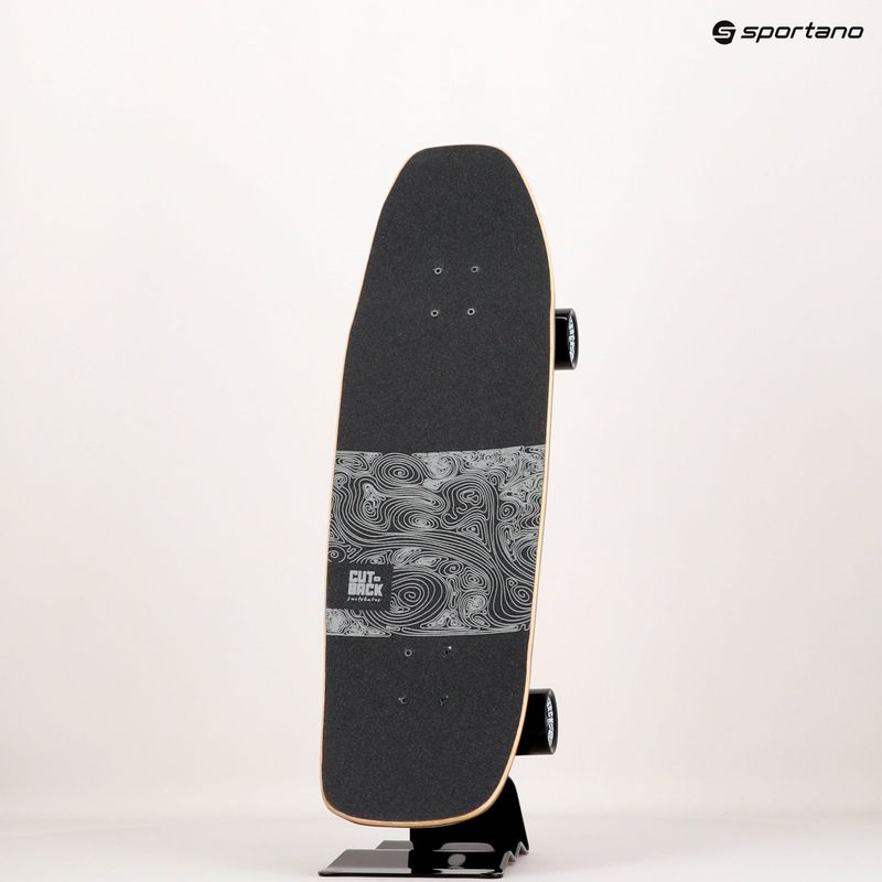 Surfskate Skateboard CUTBACK Black Wave schwarz 9