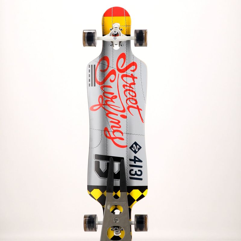 Street Surfing Curve Drop Through Freeride Longboard 39  grau 10