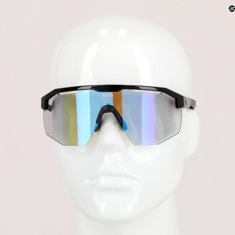 GOG Fahrradbrille Argo schwarz/grau/polychromatisch blau E507-1 10