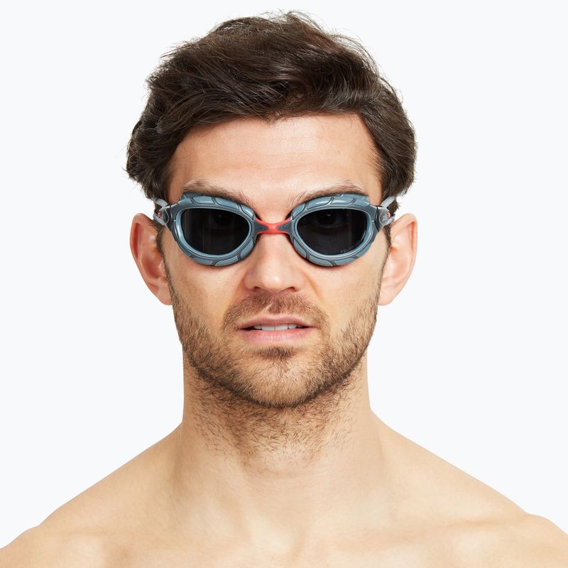 Zoggs Predator Polarized grau/grau/polarisiertes Rauchglas Schwimmbrille 5